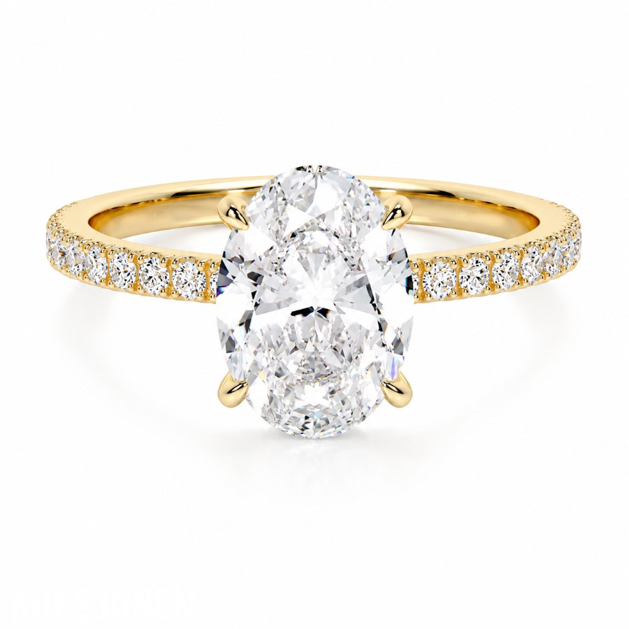 2,00CT DIAMANTRING I 14k GULL MED SERTIFIKAT